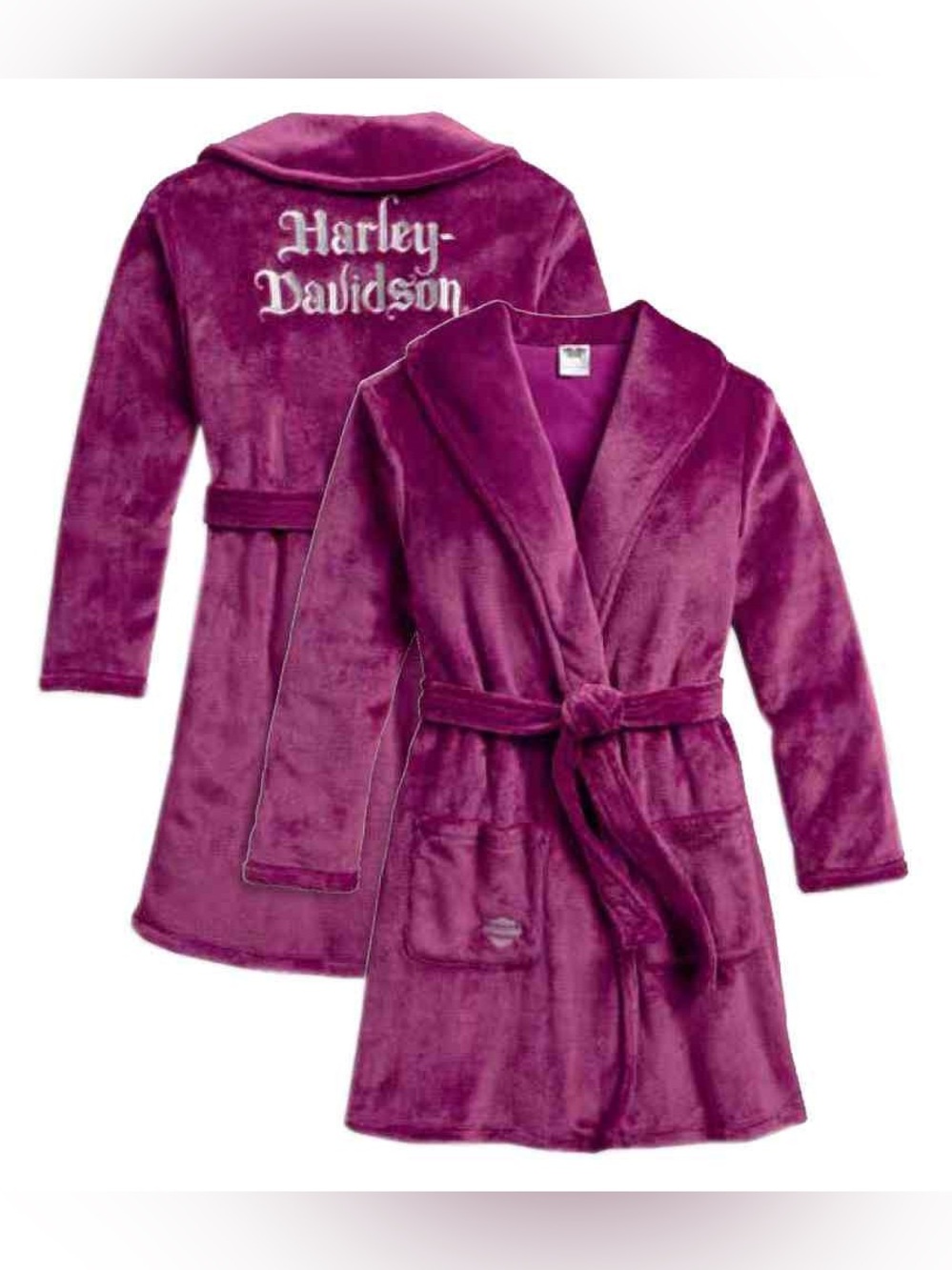 Rare Harley-Davidson® Women's Embroidered Lounge Robe, Magenta Purple 97608-18VW